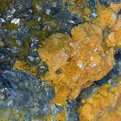 Calcite et Chalcopyrite sur Blende (MB561) - ENAE Minéraux