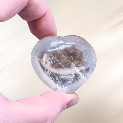 coeur, cristal de roche, lithotherapie, pierre ENAE Mineraux