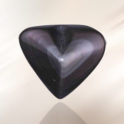 coeur, lithotherapie, obsidienne oeil celeste, pierre ENAE Mineraux