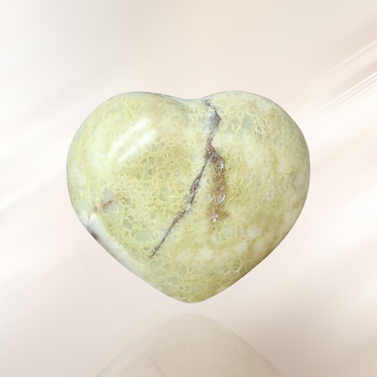 coeur, lithotherapie, opale verte, pierre ENAE Mineraux