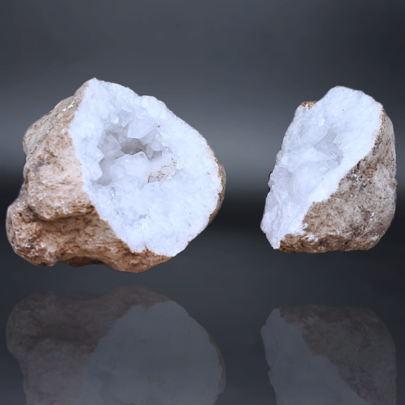 cristal de roche, geode, lithotherapie, pierre ENAE Mineraux