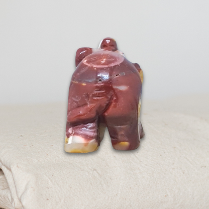Eléphant en Jaspe Mookaïte 40g (PRGFL346-71)