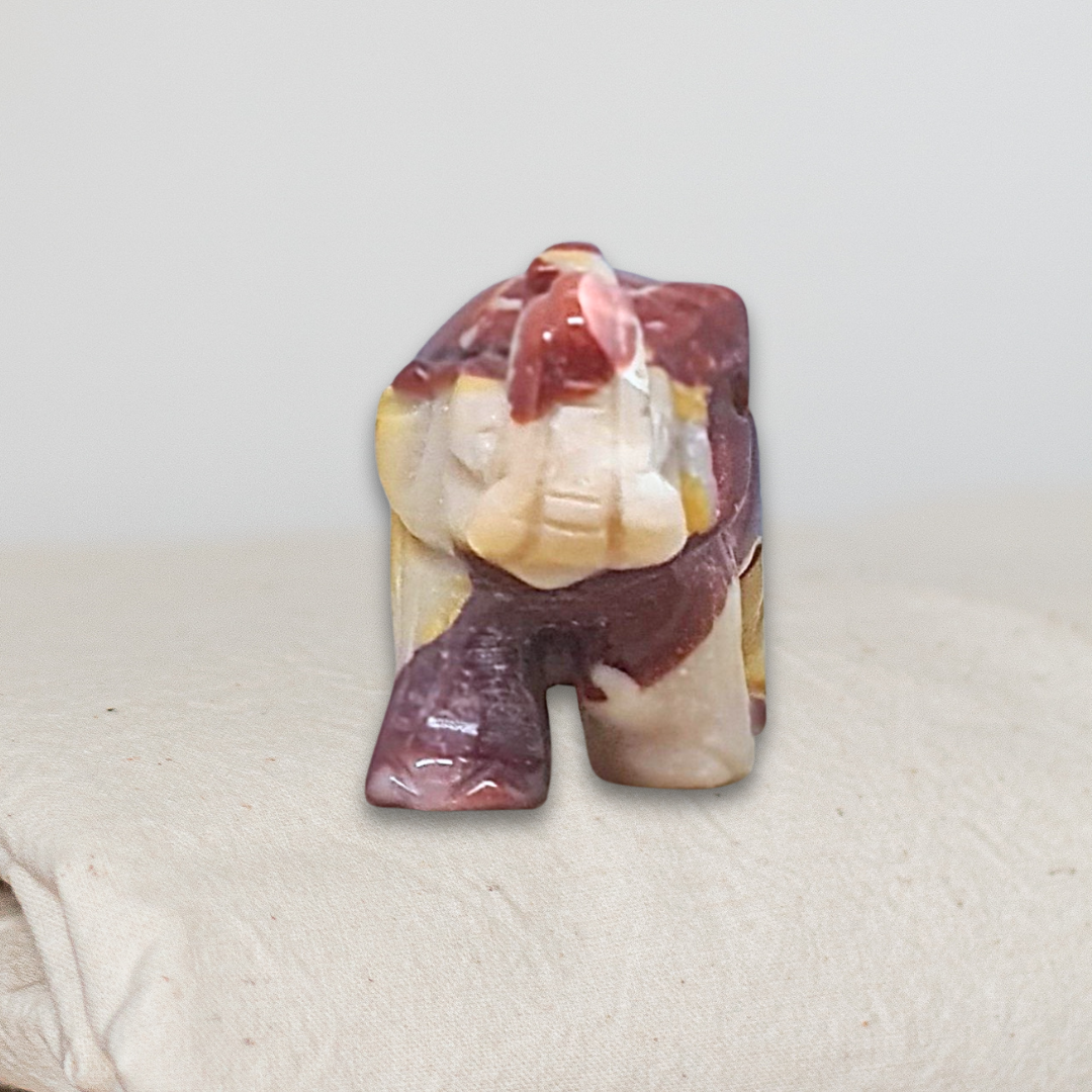 Eléphant en Jaspe Mookaïte 40g (PRGFL346-71)