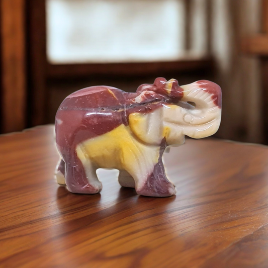 Eléphant en Jaspe Mookaïte 40g (PRGFL346-71)