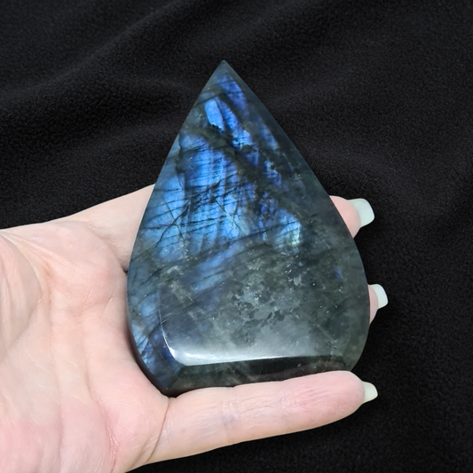 Flamme en Labradorite bleue 213g (PRGFL748)