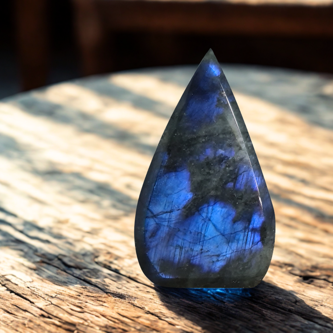 Flamme en Labradorite bleue 127g (PRGFL746)