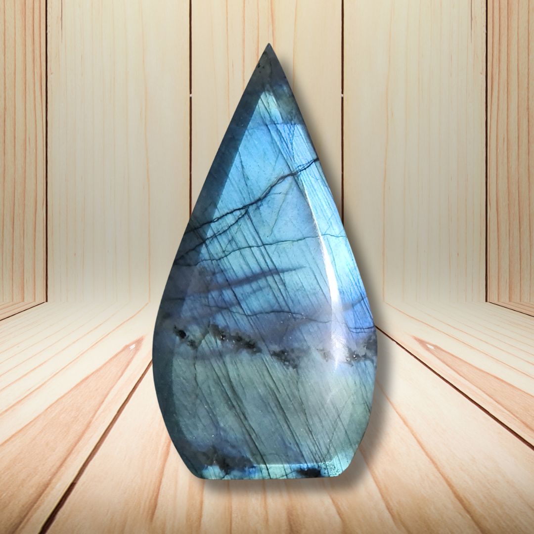 Flamme en Labradorite bleue 120g (PRGFL745)