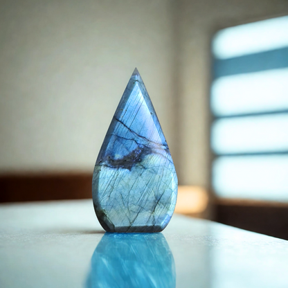 Flamme en Labradorite bleue 120g (PRGFL745)