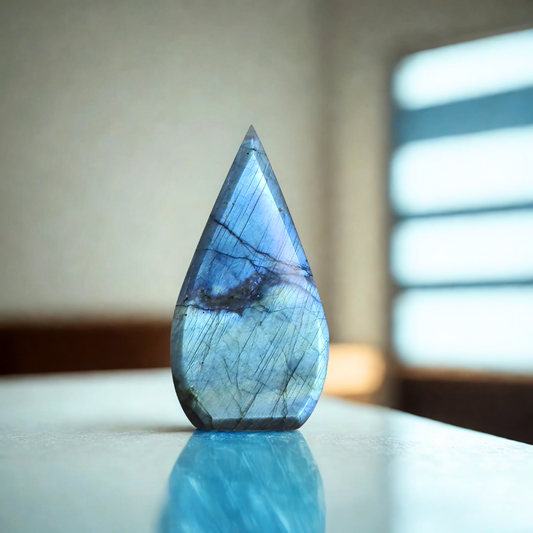 Flamme en Labradorite bleue 120g (PRGFL745)