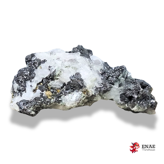 Galène, Calcite, Quartz, Chalcopyrite bruts (MB479)