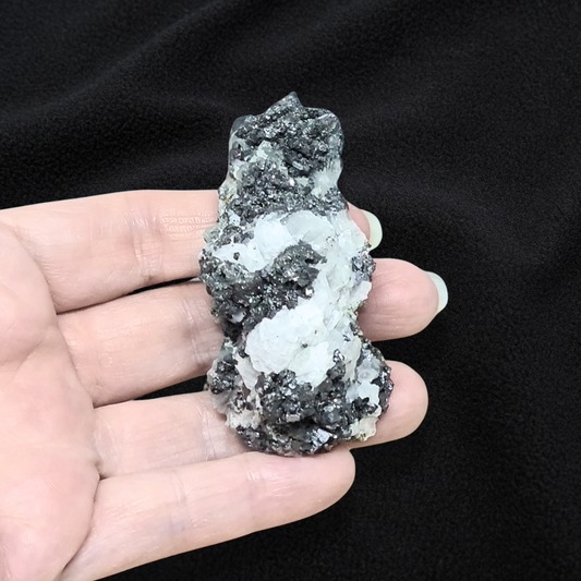 Galène, Calcite, Quartz, Chalcopyrite bruts 68g (MB479)