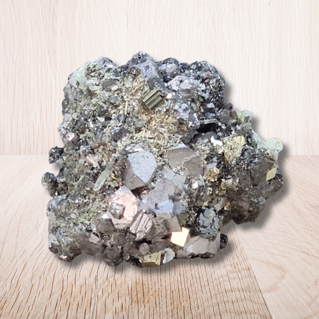 Galène, Pyrite et Quartz brut (MB476) - ENAE Minéraux