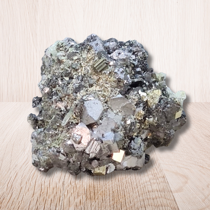 Galène, Pyrite et Quartz brut (MB476) - ENAE Minéraux