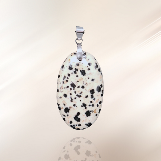 jaspe dalmatien, pendentif, pierre dalmate ENAE Mineraux