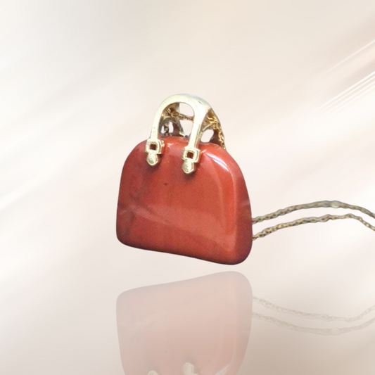 jaspe rouge, lithotherapie, pendentif, pierre, sac a main ENAE Mineraux