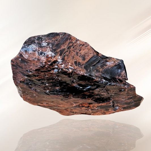 lithotherapie, obsidienne acajou, pierre brute ENAE Mineraux