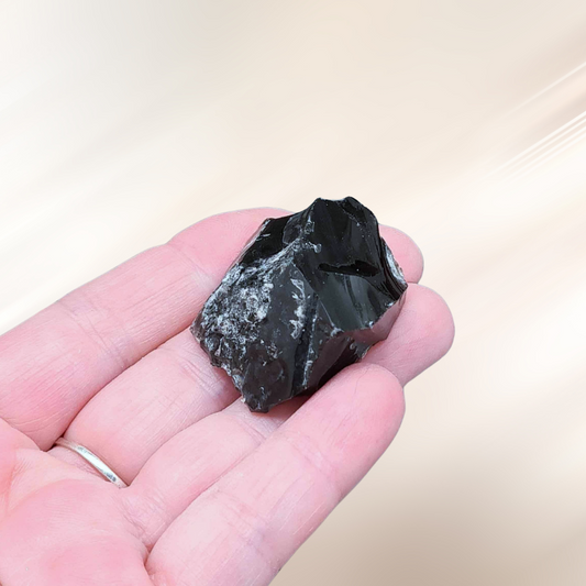 lithotherapie, obsidienne noire, pierre brute ENAE Mineraux