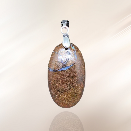 lithotherapie, opale boulder, pendentif, pierre ENAE Mineraux