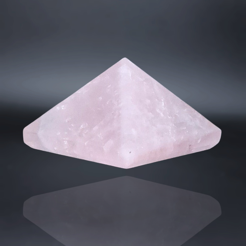 lithotherapie, pierre, pyramide, quartz rose ENAE Mineraux