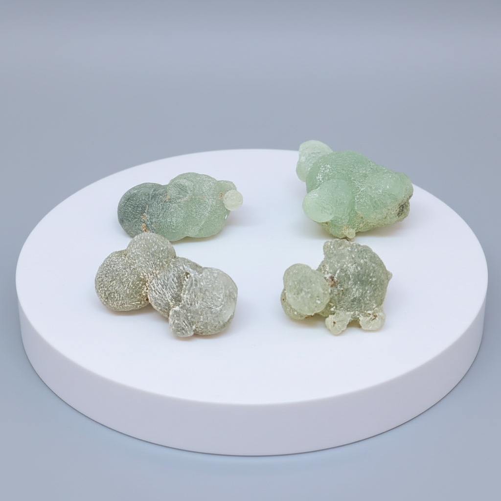 Lot de 4 Prehnite brutes