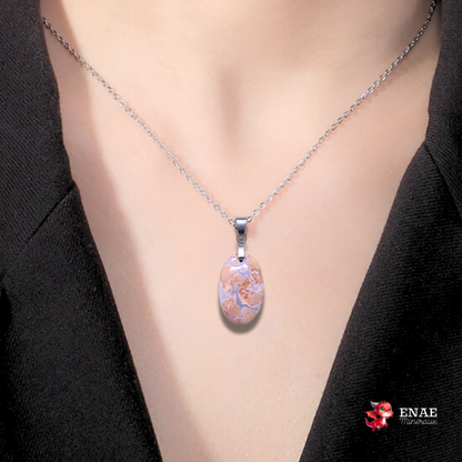 Pendentif en Agate Cotton Candy ou Rosetta (PE2051)