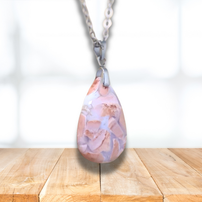 Pendentif en Agate Cotton Candy ou Rosetta (PE2052) - ENAE Minéraux