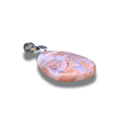 Pendentif en Agate Cotton Candy ou Rosetta (PE2052) - ENAE Minéraux