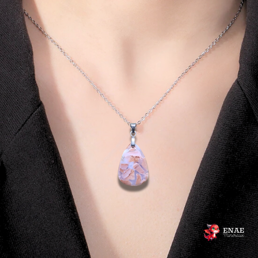 Pendentif en Agate Cotton Candy ou Rosetta (PE2052)