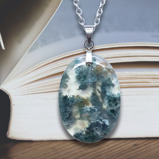 Pendentif en Agate mousse (PE2095)