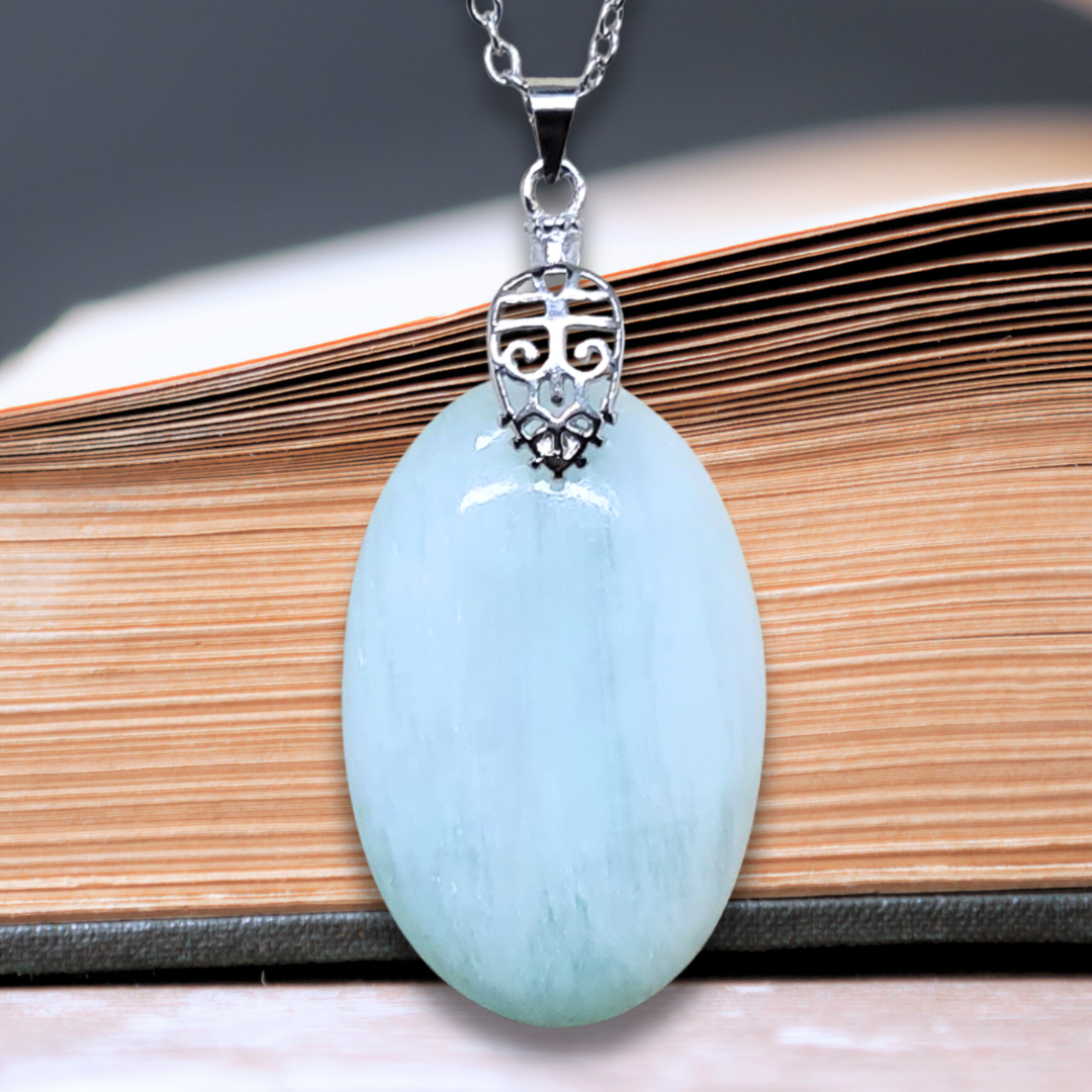 Pendentif en Aragonite bleue (PE2087)