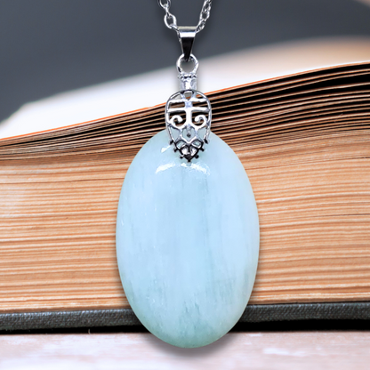 Pendentif en Aragonite bleue (PE2087)