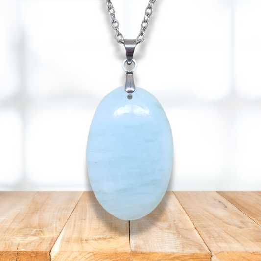 Pendentif en Aragonite bleue (PE2072) - ENAE Minéraux