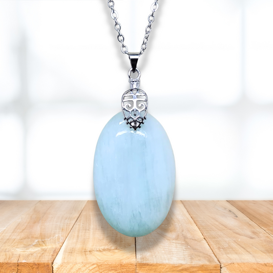 Pendentif en Aragonite bleue (PE2087) - ENAE Minéraux