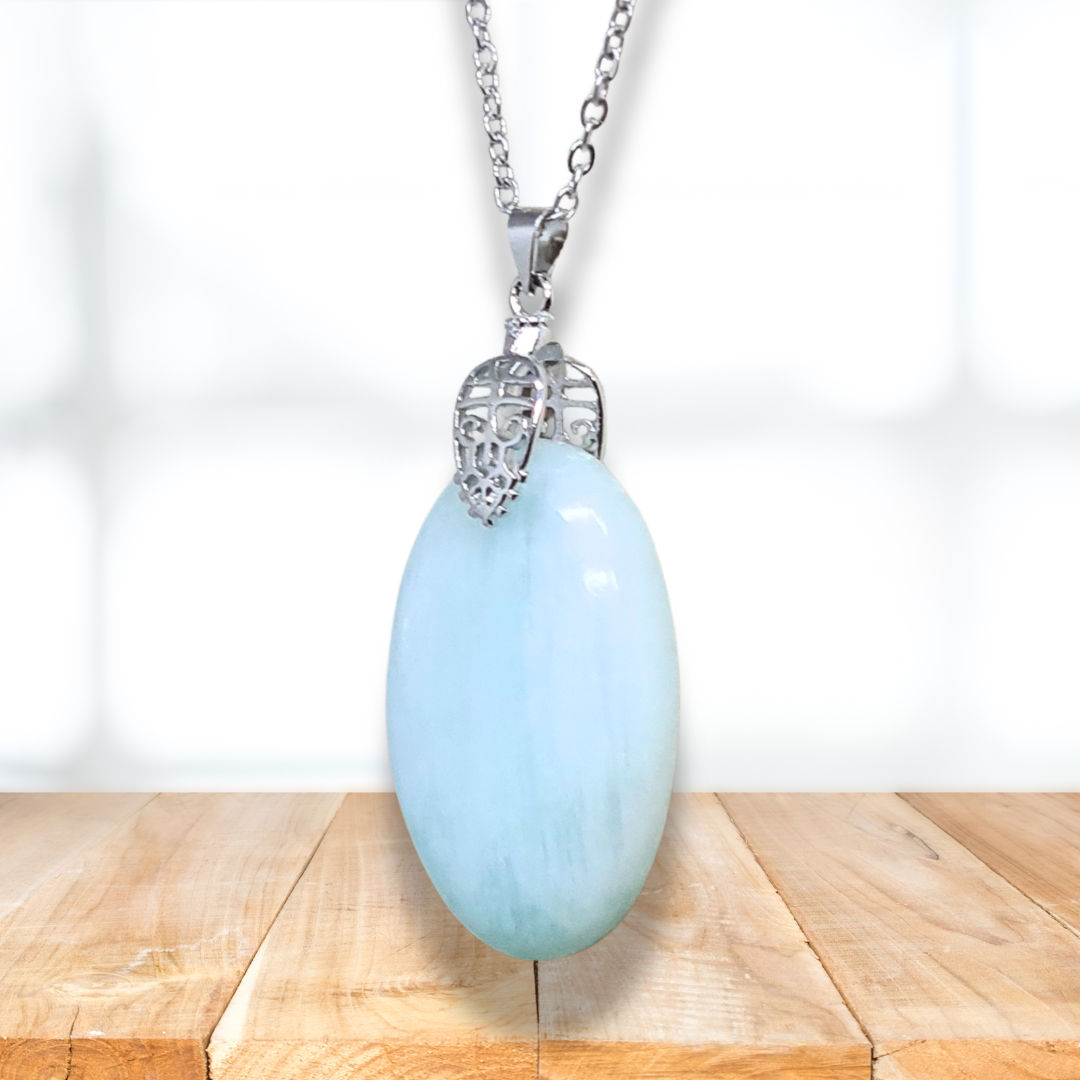 Pendentif en Aragonite bleue (PE2087) - ENAE Minéraux