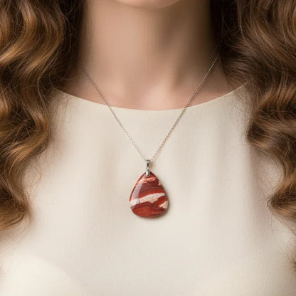Pendentif en Jaspe rouge (PE1422-2)