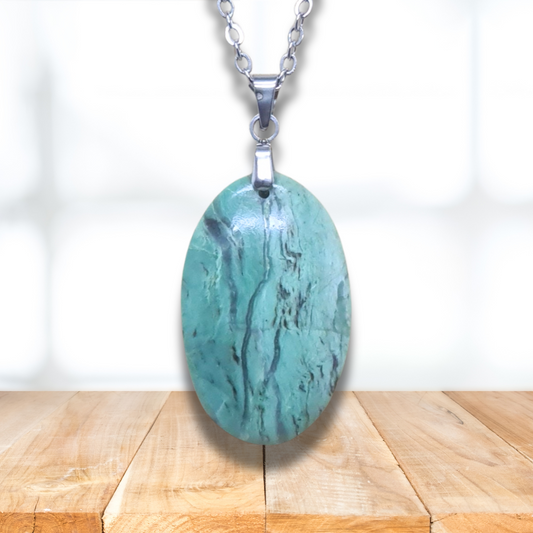 Pendentif en Larsonite (Jaspe) (PE2056) - ENAE Minéraux