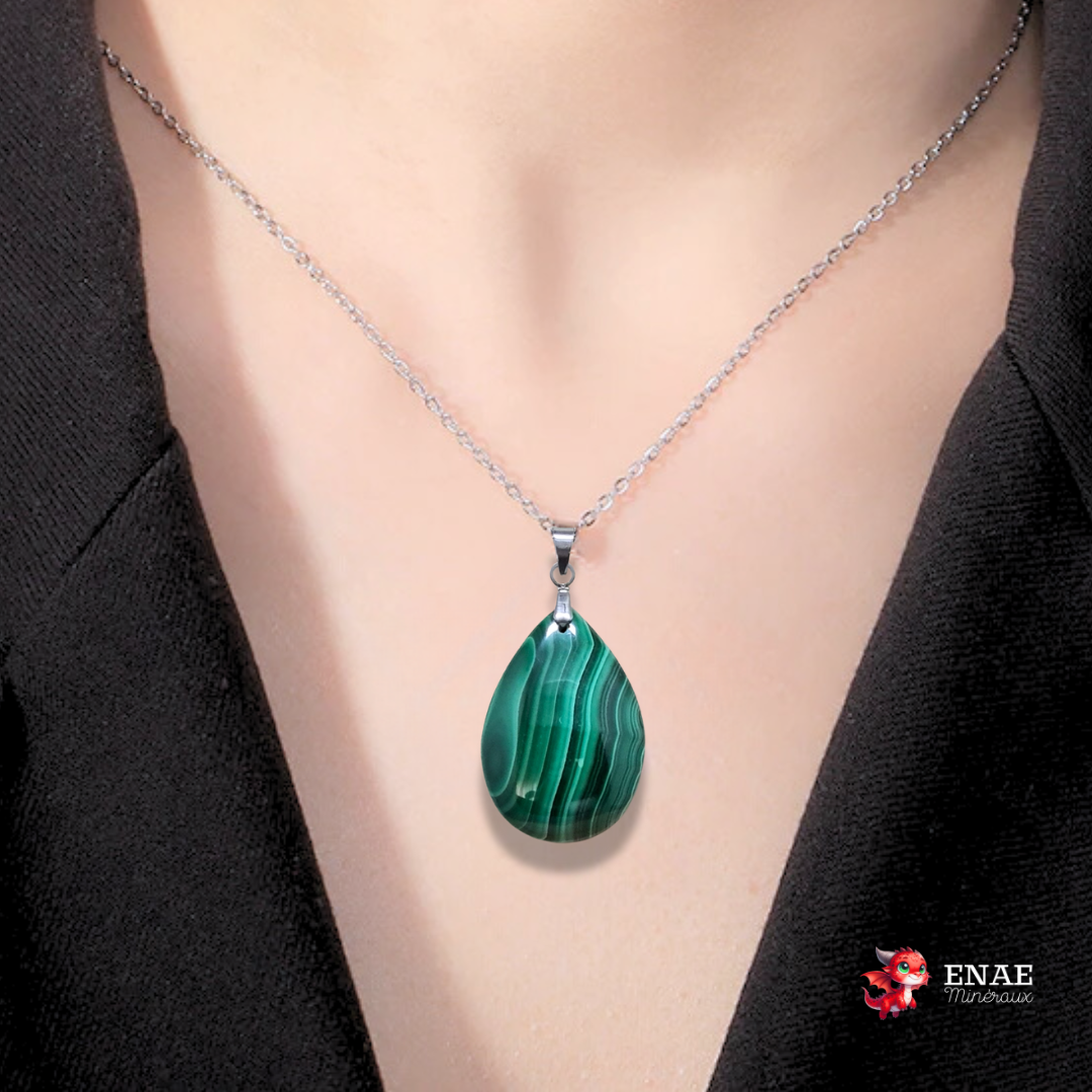 Pendentif en Malachite (PE2082)