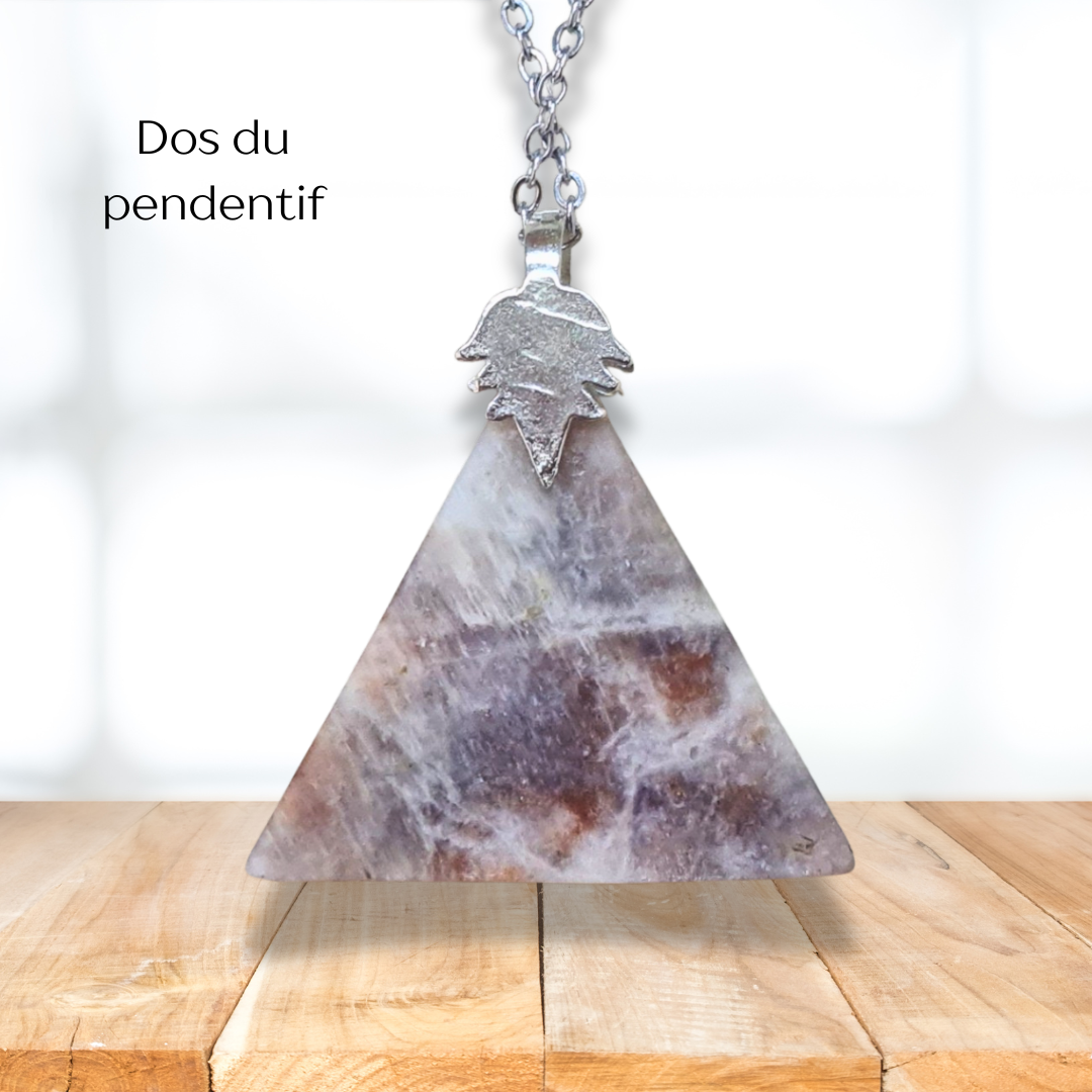 Pendentif Œil de la Providence en Pierre de Lune (PE2079) - ENAE Minéraux