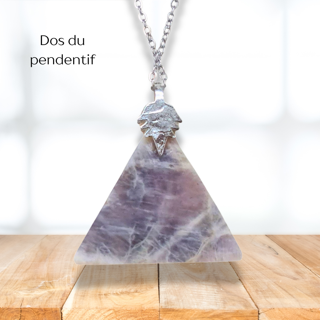 Pendentif Œil de la Providence en Pierre de Lune (PE2078) - ENAE Minéraux