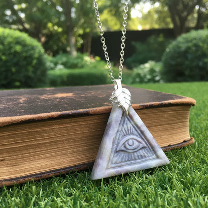 Pendentif Œil de la Providence en Pierre de Lune (PE2078)