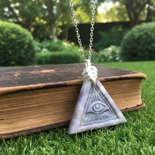 Pendentif Œil de la Providence en Pierre de Lune (PE2078)