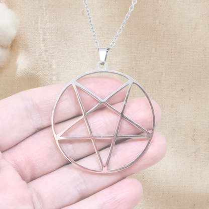 Pendentif Pentacle en acier inoxydable