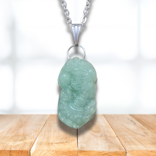 Pendentif PiXiu en Aventurine verte (PE102)