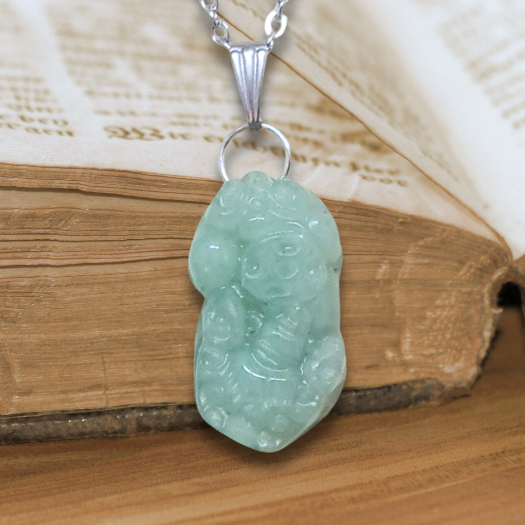 Pendentif PiXiu en Aventurine verte (PE2102)