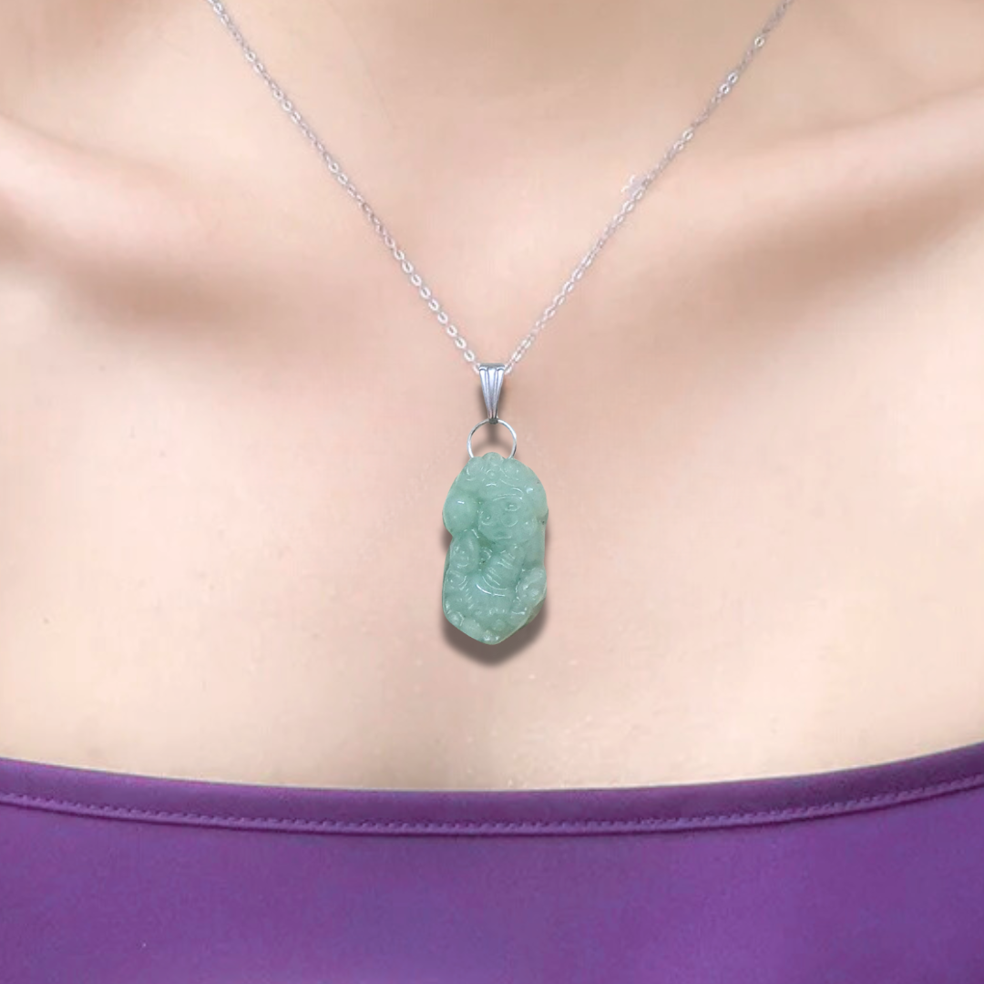 Pendentif PiXiu en Aventurine verte (PE102)