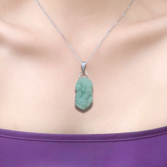 Pendentif PiXiu en Aventurine verte (PE102)