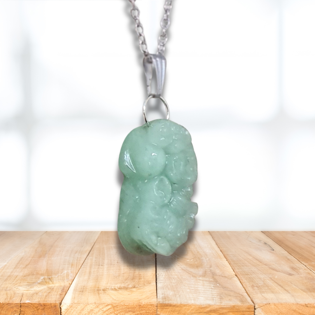 Pendentif PiXiu en Aventurine verte (PE102)