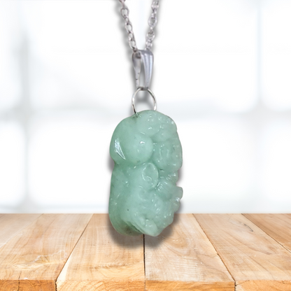 Pendentif PiXiu en Aventurine verte (PE102)