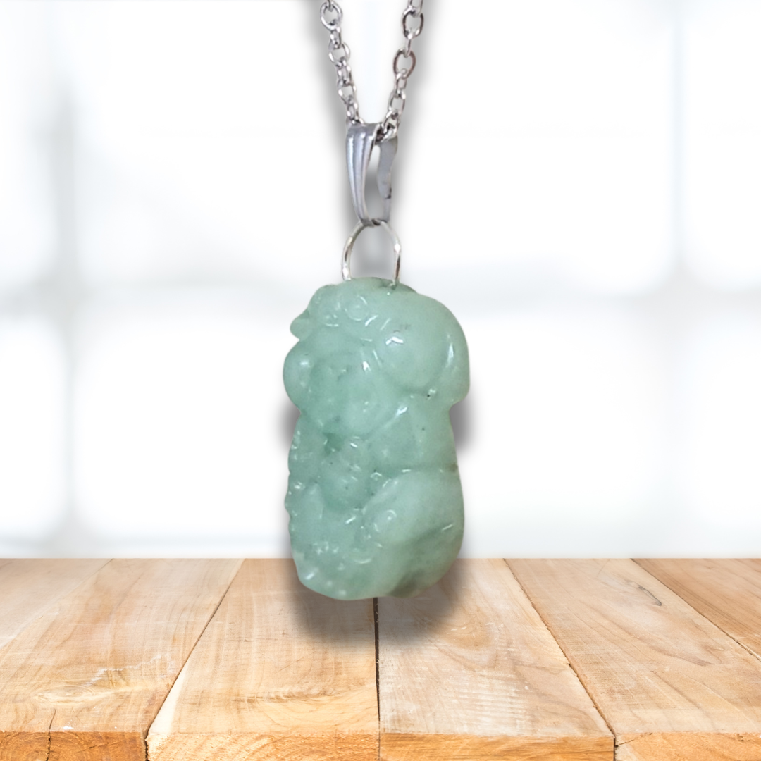 Pendentif PiXiu en Aventurine verte (PE102)