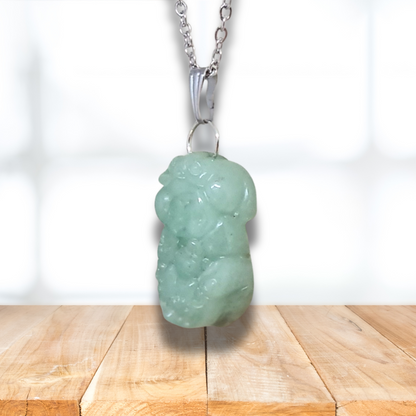 Pendentif PiXiu en Aventurine verte (PE102)